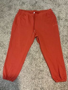 Livi by Lane Bryant Rust Orange Jogger Sweatpants with Pockets 22/24